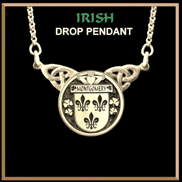 Montgomery Irish Coat of Arms Double Drop Pendant ~ ILP03