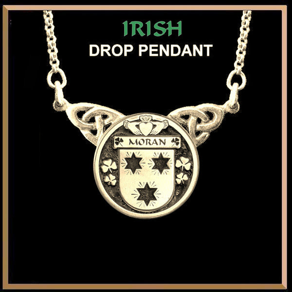 Moran Irish Coat of Arms Double Drop Pendant ~ ILP03
