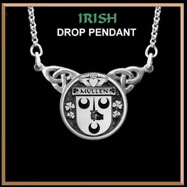 Mullen Irish Coat of Arms Double Drop Pendant ~ ILP03