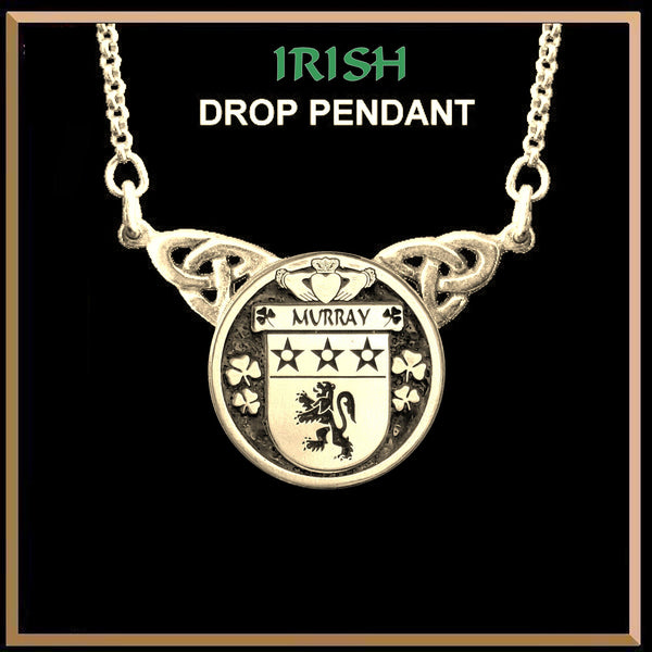 Murray Irish Coat of Arms Double Drop Pendant ~ ILP03