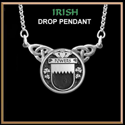 Powers Irish Coat of Arms Double Drop Pendant ~ ILP03