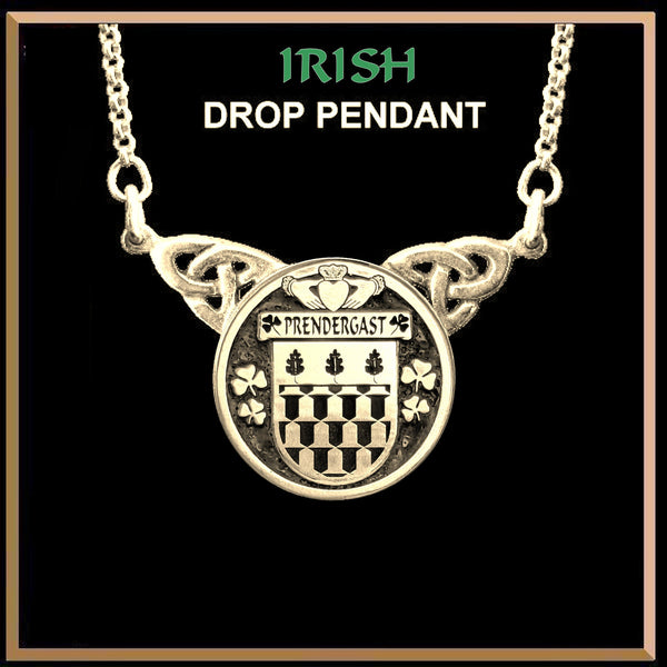 Prendergast Wexford Irish Coat of Arms Double Drop Pendant ~ ILP03