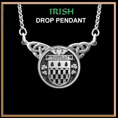 Prendergast Wexford Irish Coat of Arms Double Drop Pendant ~ ILP03