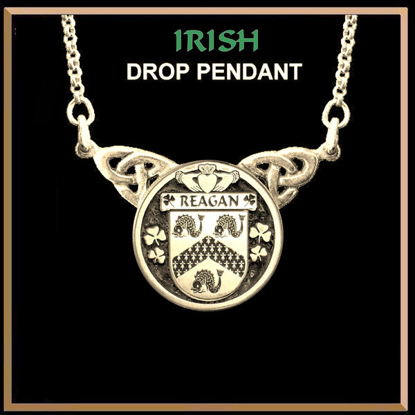 Reagan Irish Coat of Arms Double Drop Pendant ~ ILP03