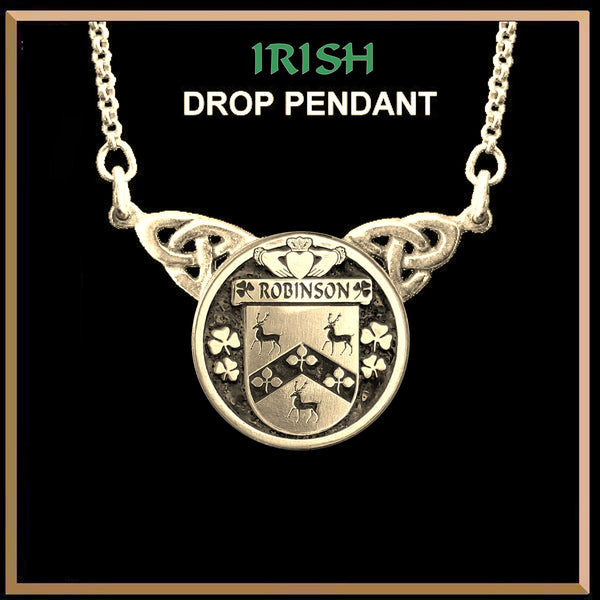 Robinson Irish Coat of Arms Double Drop Pendant ~ ILP03