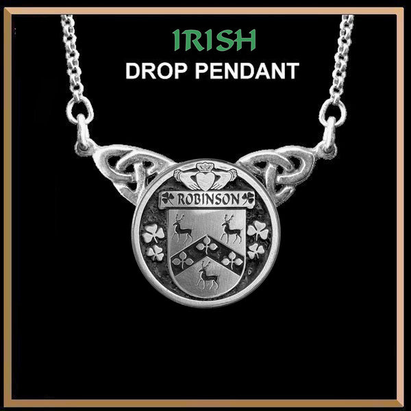 Robinson Irish Coat of Arms Double Drop Pendant ~ ILP03