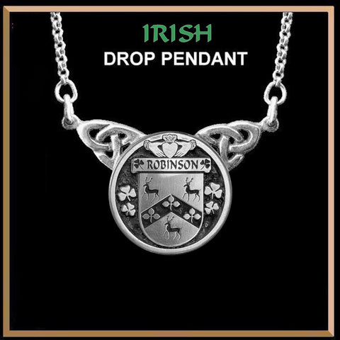 Robinson Irish Coat of Arms Double Drop Pendant ~ ILP03