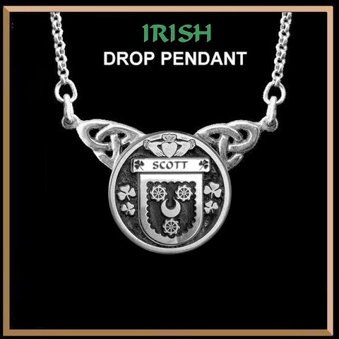 Scott Irish Coat of Arms Double Drop Pendant ~ ILP03