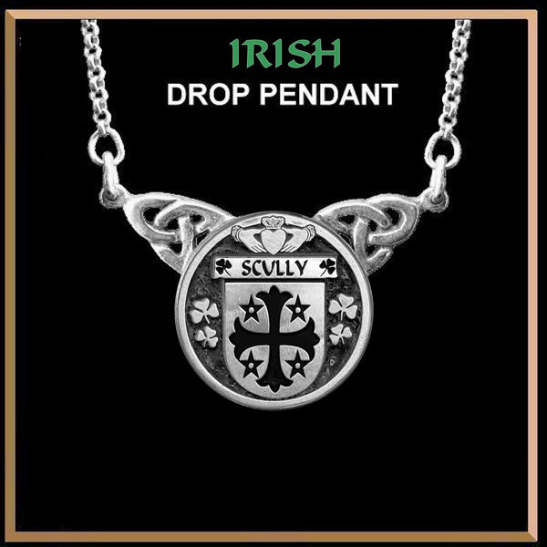 Scully Irish Coat of Arms Double Drop Pendant ~ ILP03