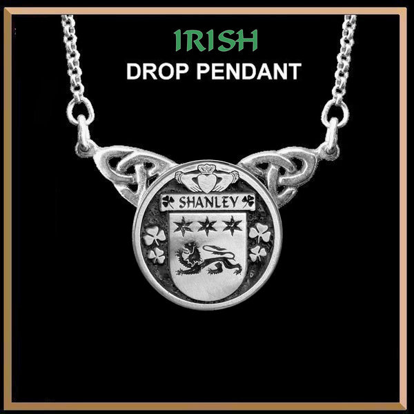 Shanley Irish Coat of Arms Double Drop Pendant ~ ILP03