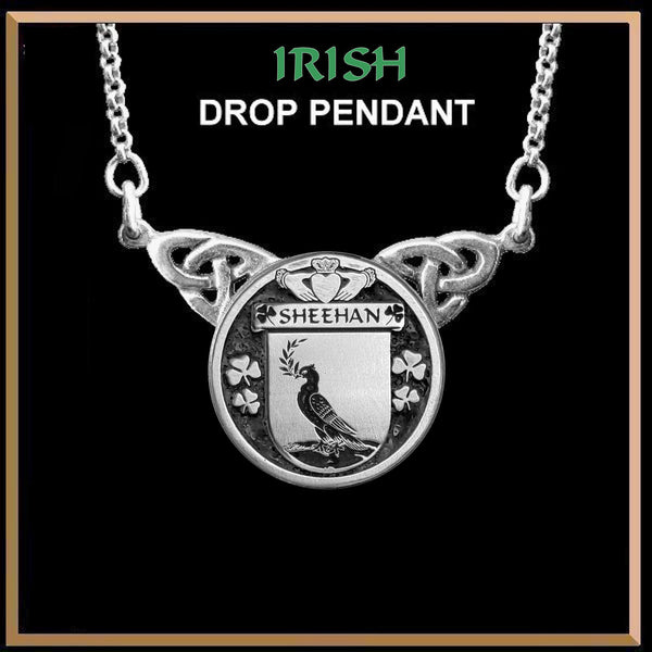 Sheehan Irish Coat of Arms Double Drop Pendant ~ ILP03
