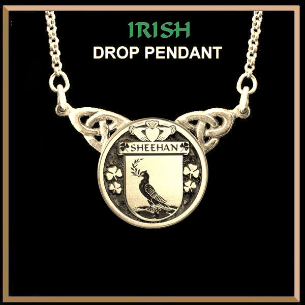 Sheehan Irish Coat of Arms Double Drop Pendant ~ ILP03