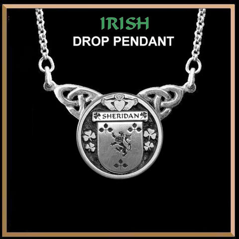 Sheridan Irish Coat of Arms Double Drop Pendant ~ ILP03