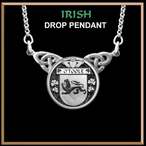 O'Toole Irish Coat of Arms Double Drop Pendant ~ ILP03