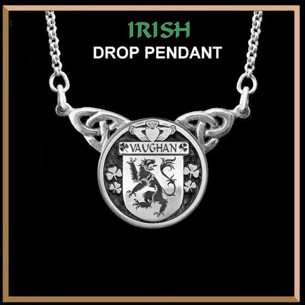 Vaughan Irish Coat of Arms Double Drop Pendant ~ ILP03