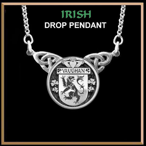 Vaughan Irish Coat of Arms Double Drop Pendant ~ ILP03
