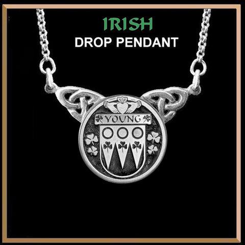 Young Irish Coat of Arms Double Drop Pendant ~ ILP03