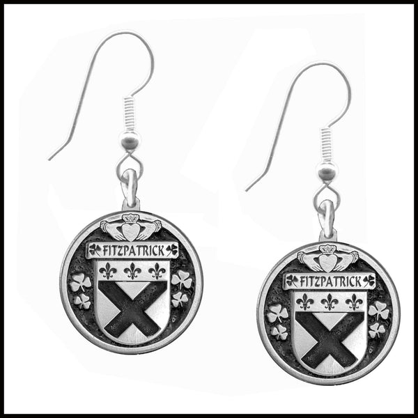 FitzPatrick Irish Disk Coat of Arms Earrings