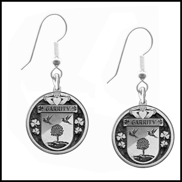 Garrity Irish Disk Coat of Arms Earrings