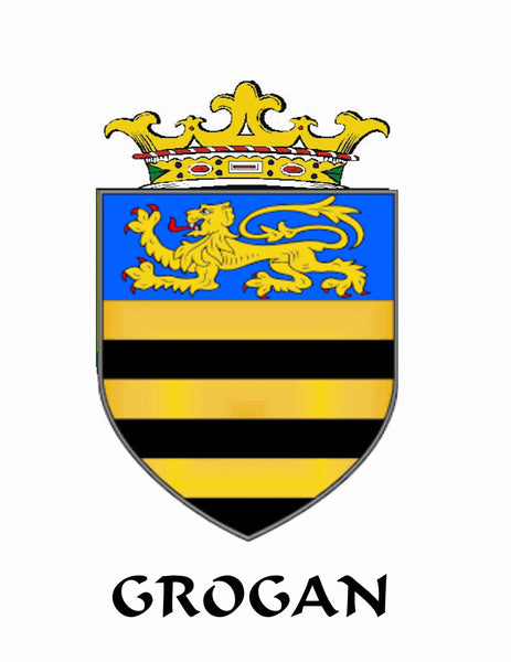 Grogan Irish Disk Coat of Arms Earrings