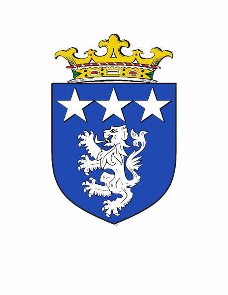 Inglis Irish Disk Coat of Arms Earrings