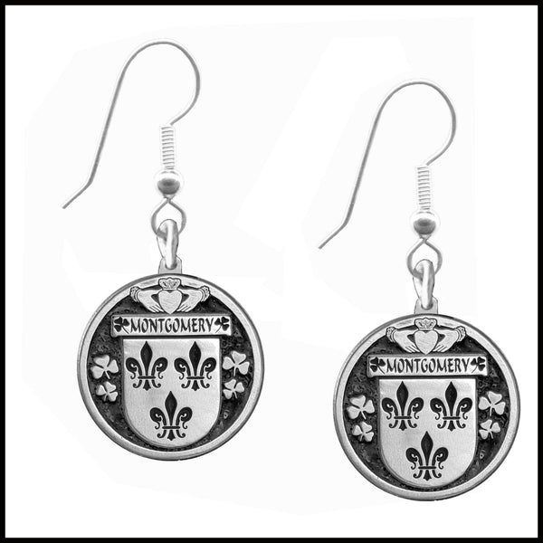 Montgomery Irish Disk Coat of Arms Earrings