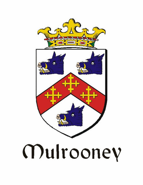 Mulrooney Irish Disk Coat of Arms Earrings