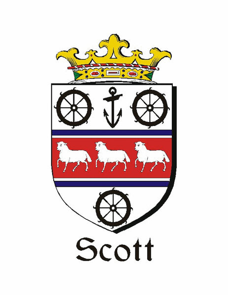 Scott Irish Disk Coat of Arms Earrings