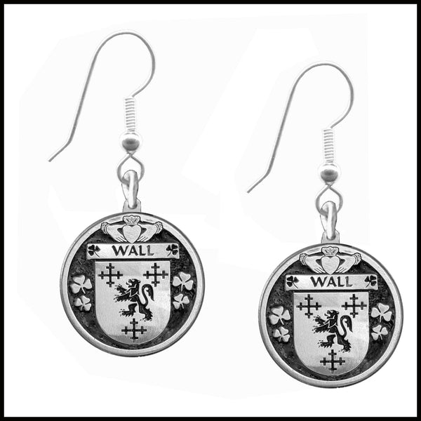 Wall Irish Disk Coat of Arms Earrings