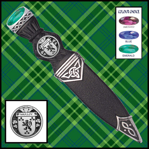 Mulloy Interlace Irish Disk Coat of Arms Sgian Dubh, Irish Knife ~ ISDCO