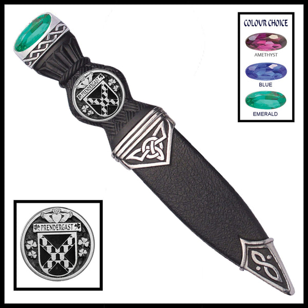 Prendergast Tipperary Interlace Irish Disk Coat of Arms Sgian Dubh, Irish Knife ~ ISDCO