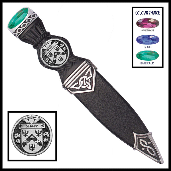 Shaw Interlace Irish Disk Coat of Arms Sgian Dubh, Irish Knife ~ ISDCO