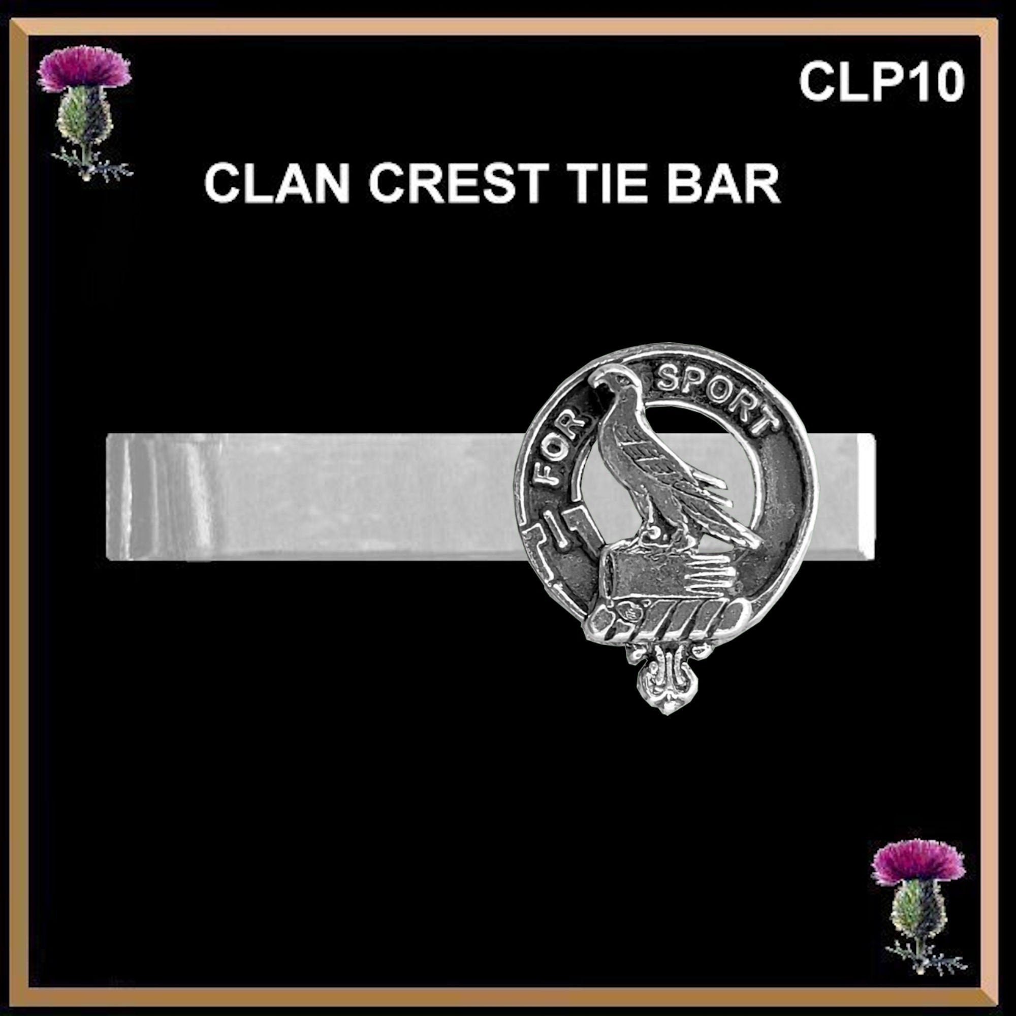 Clelland Scottish Clan Clip Tie Bar