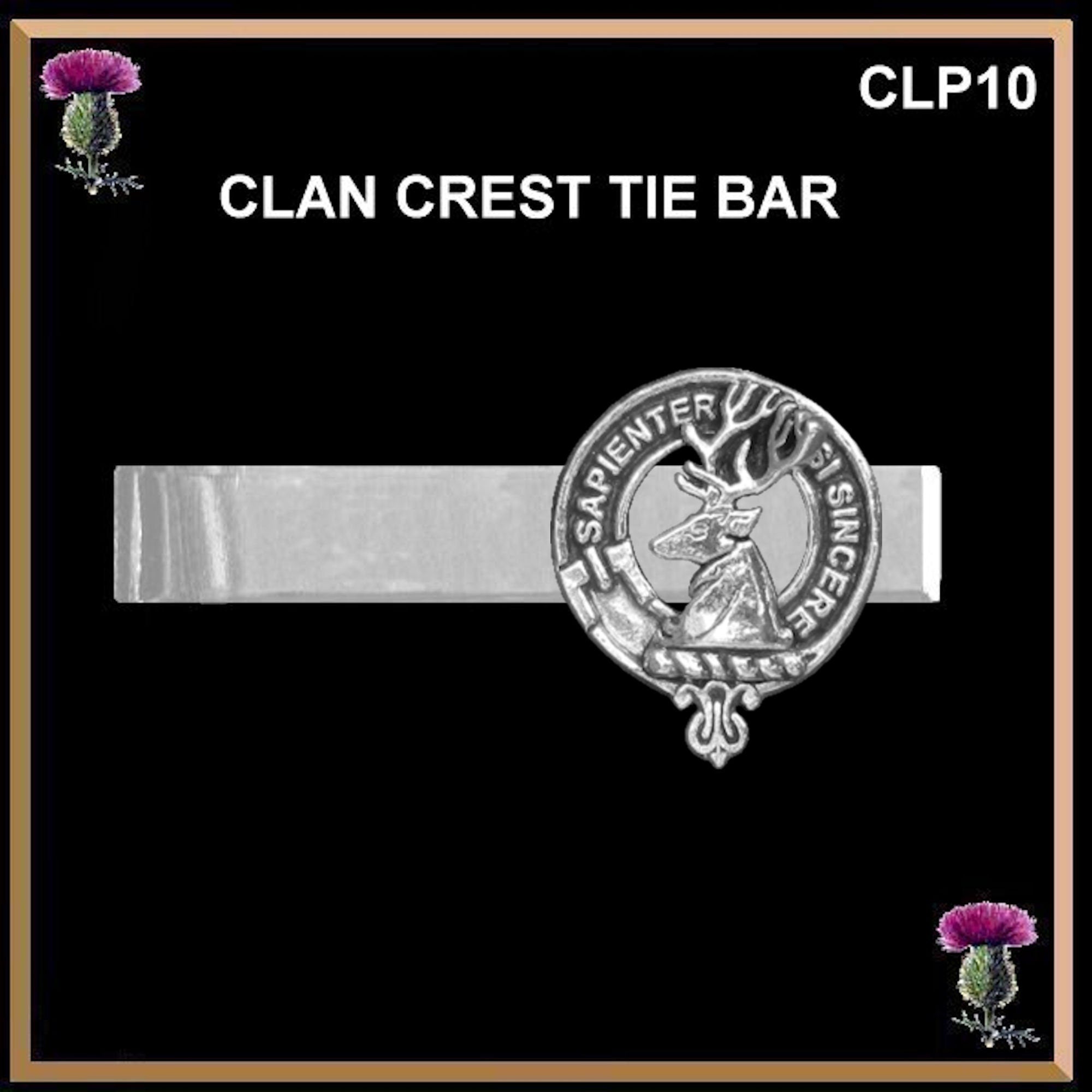 Davidson Scottish Clan Clip Tie Bar