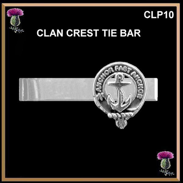 Gray Scottish Clan Clip Tie Bar