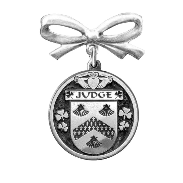 Judge Irish Coat of Arms Disk Bow Brooch