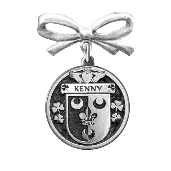 Kenny Irish Coat of Arms Disk Bow Brooch