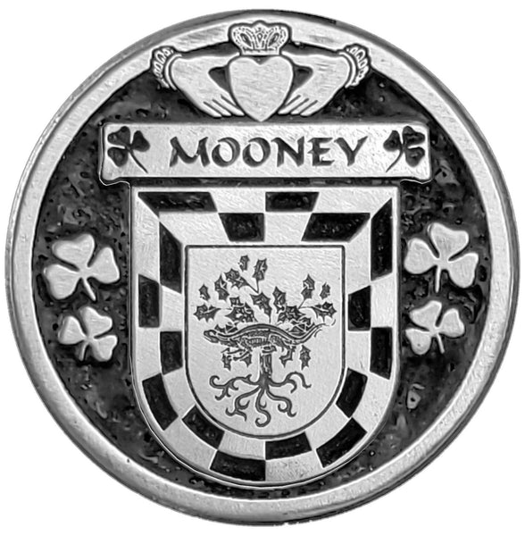 Mooney Irish Coat of Arms Disk Bow Brooch