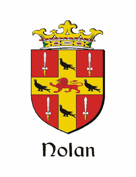 Nolan Irish Coat of Arms Disk Bow Brooch