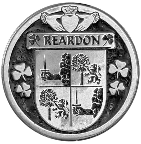 Reardon Irish Coat of Arms Disk Bow Brooch
