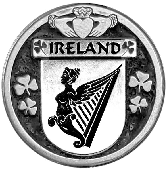 Ireland Irish Coat of Arms Celtic Cross Bow Brooch