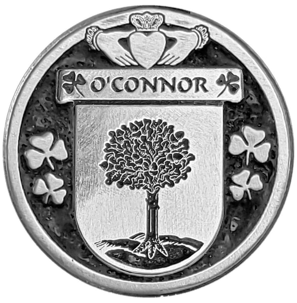 O'Connor Offlay Irish Coat of Arms Disk Bow Brooch
