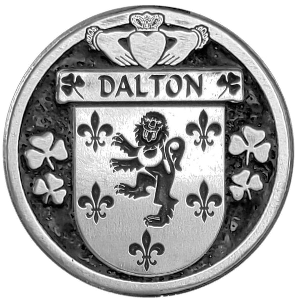 Dalton Irish Coat of Arms Disk Bow Brooch