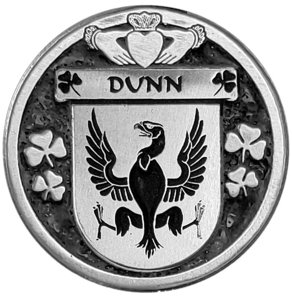 Dunn Irish Coat of Arms Disk Bow Brooch