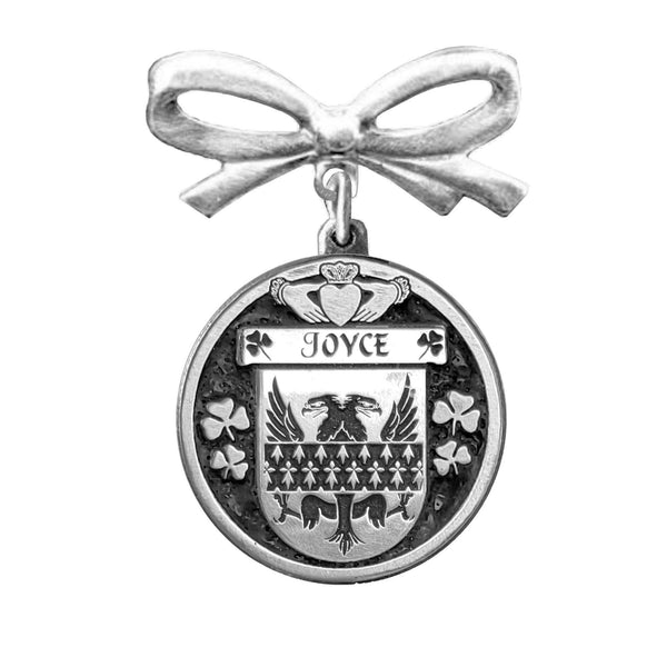 Joyce Irish Coat of Arms Disk Bow Brooch