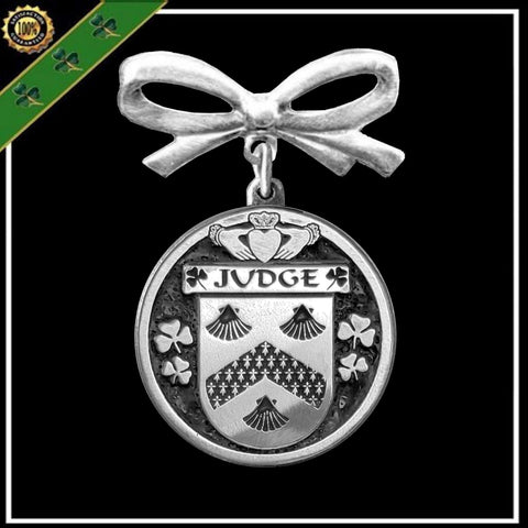 Judge Irish Coat of Arms Disk Bow Brooch