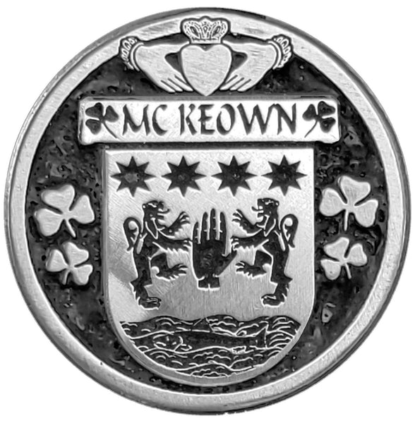 McKeown Irish Coat of Arms Disk Bow Brooch