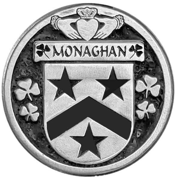Monaghan Irish Coat of Arms Disk Bow Brooch