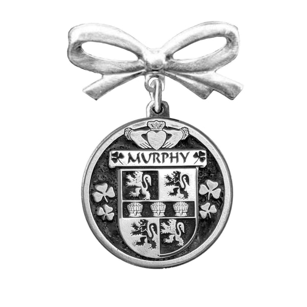Murphy Irish Coat of Arms Disk Bow Brooch