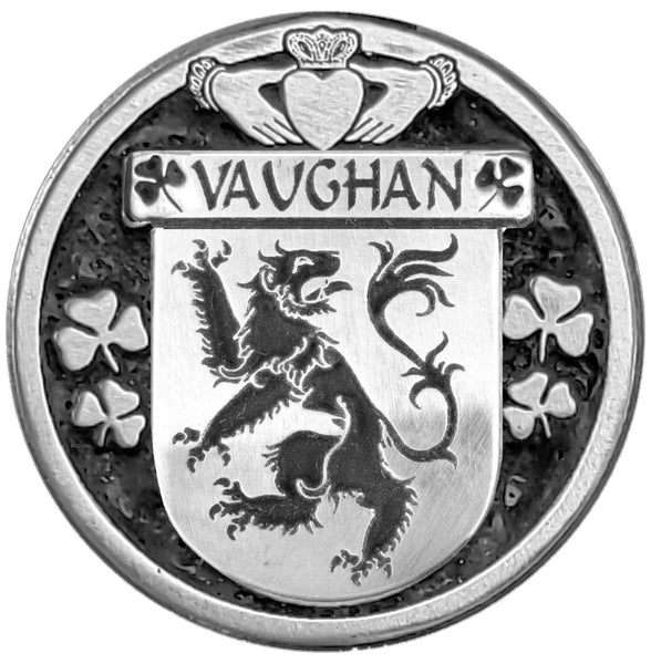 Vaughan Irish Coat of Arms Disk Bow Brooch